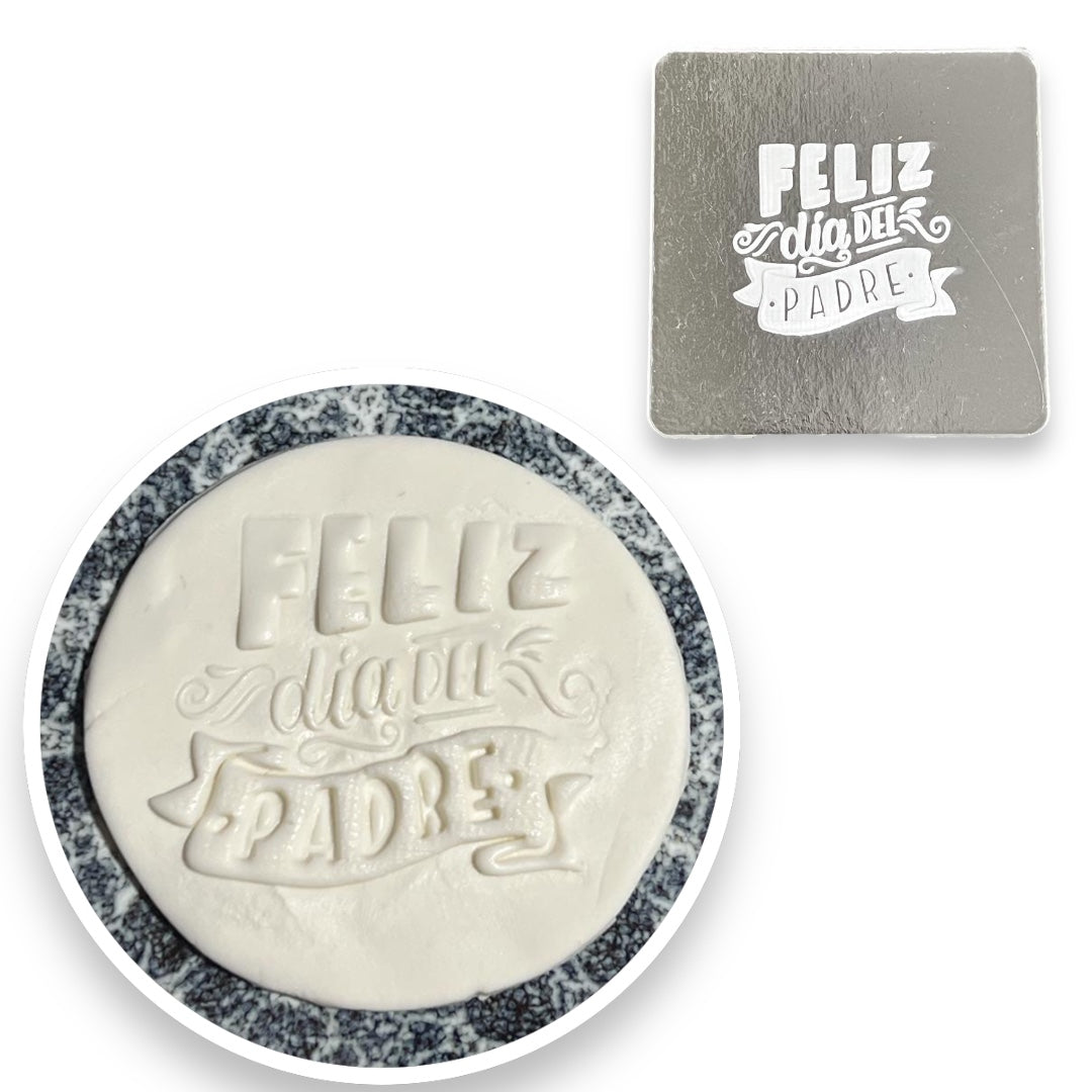 Sello Alto Relieve Feliz Día Del Padre