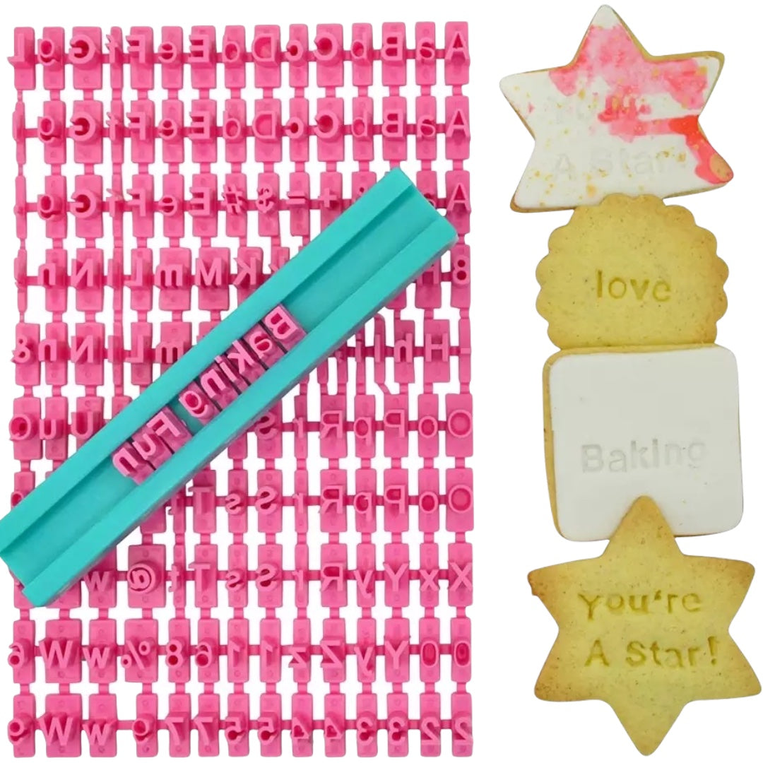 Set de Sellos de Alfabeto Grande Letras y Números