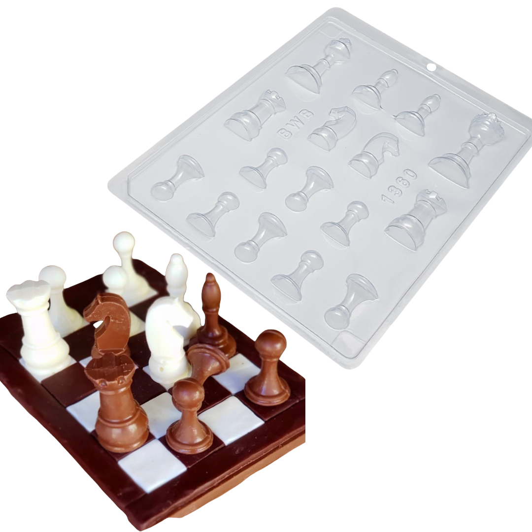 Molde Para Chocolate BWB Fichas Ajedrez Forma Simple