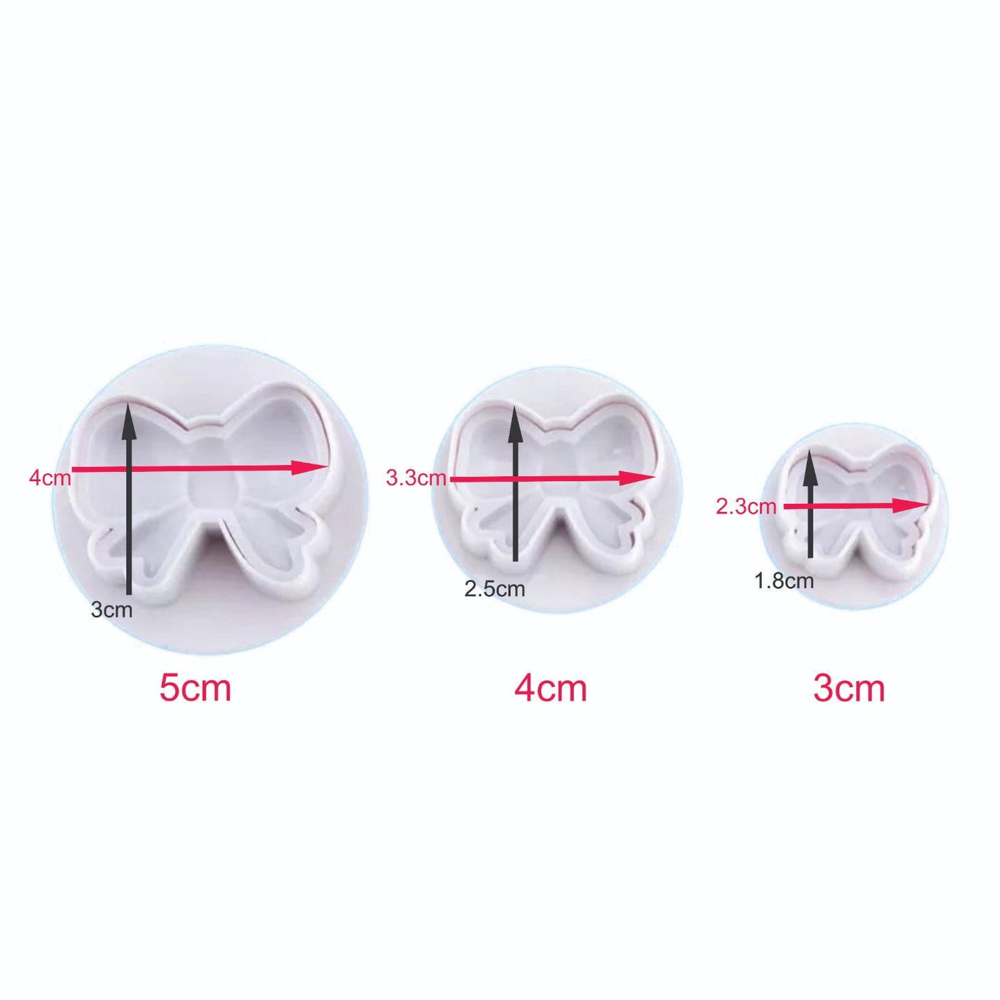 Cortadores Push Moños x 3