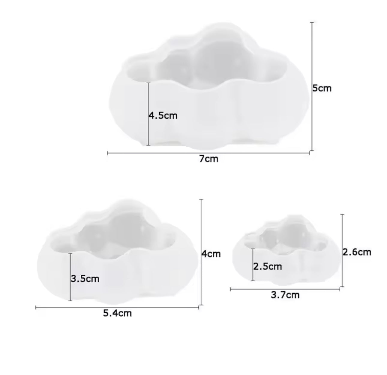 Set Moldes Nubes 3D