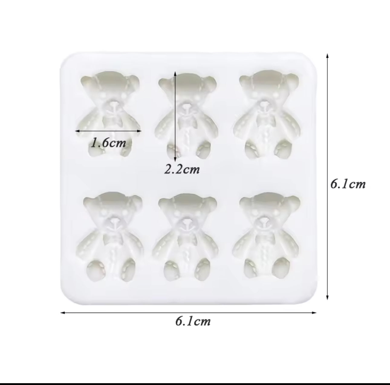 Molde Ositos Mini Costuras x 6
