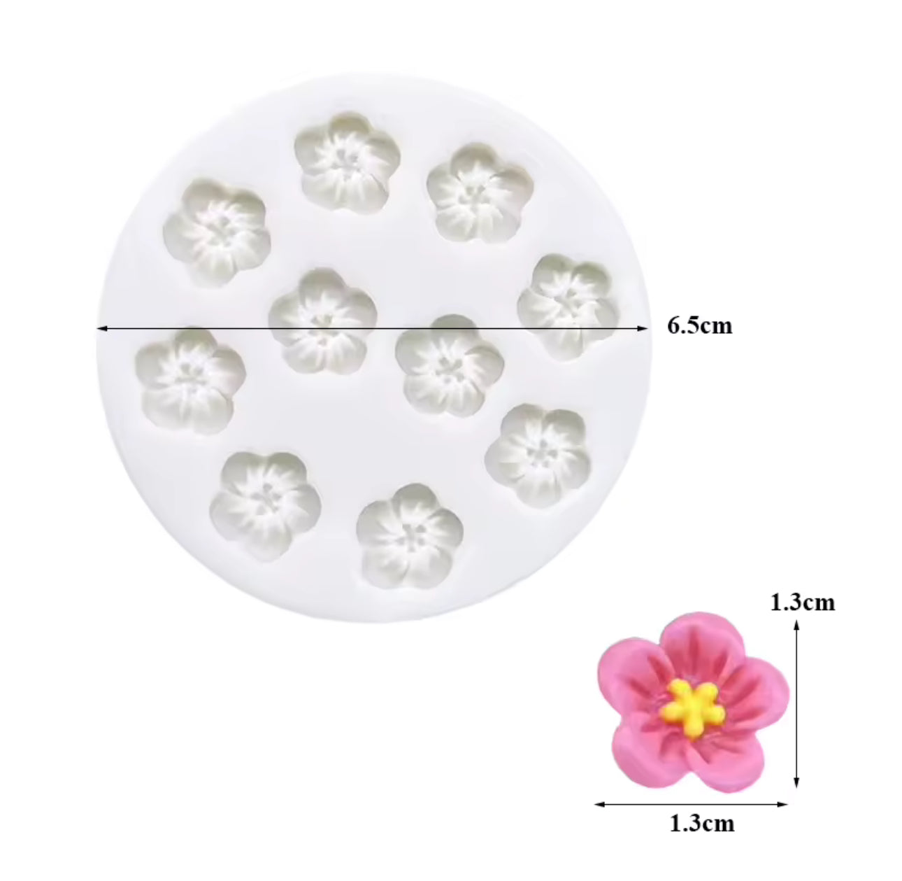 Molde Flores Mini x 10