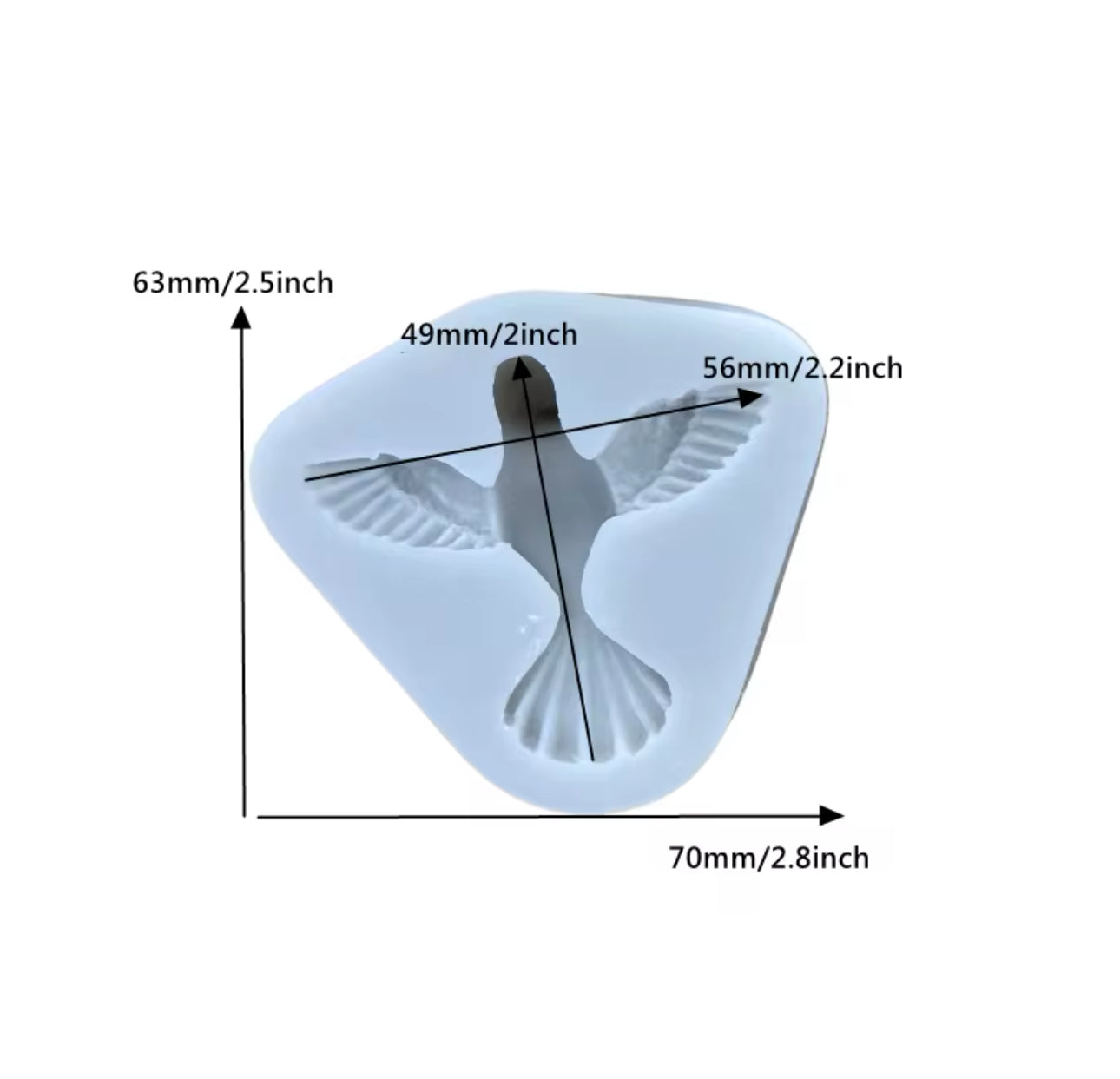 Molde En Silicona Paloma Espíritu Santo
