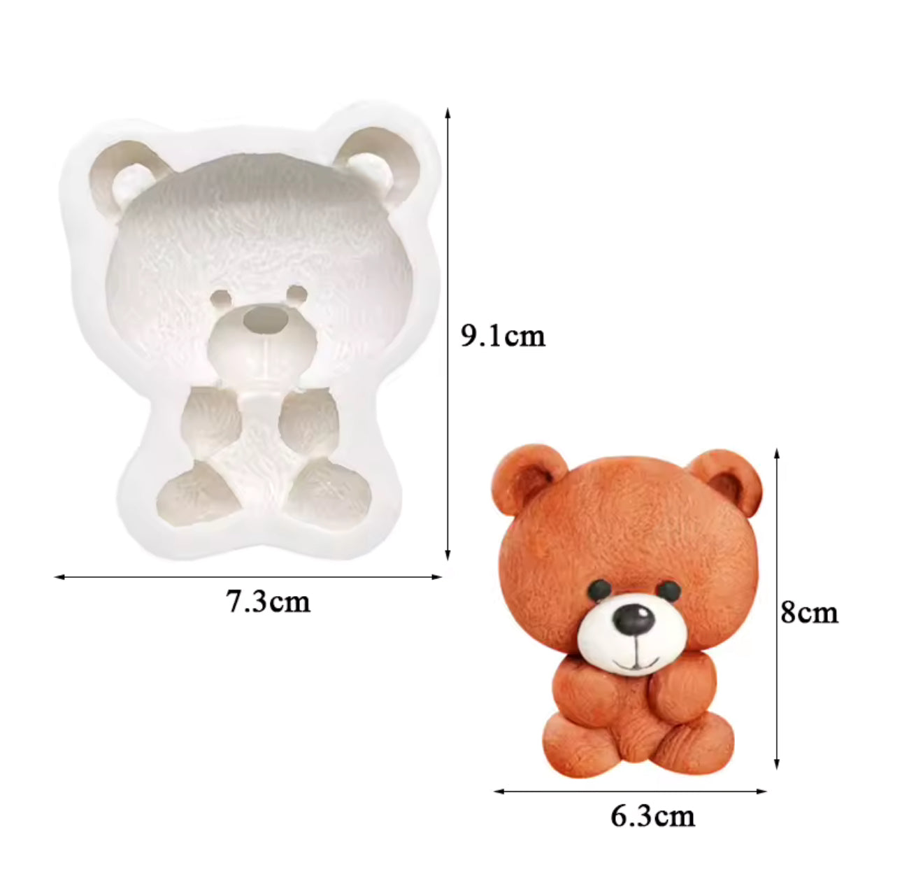 Molde Oso Teddy Grande