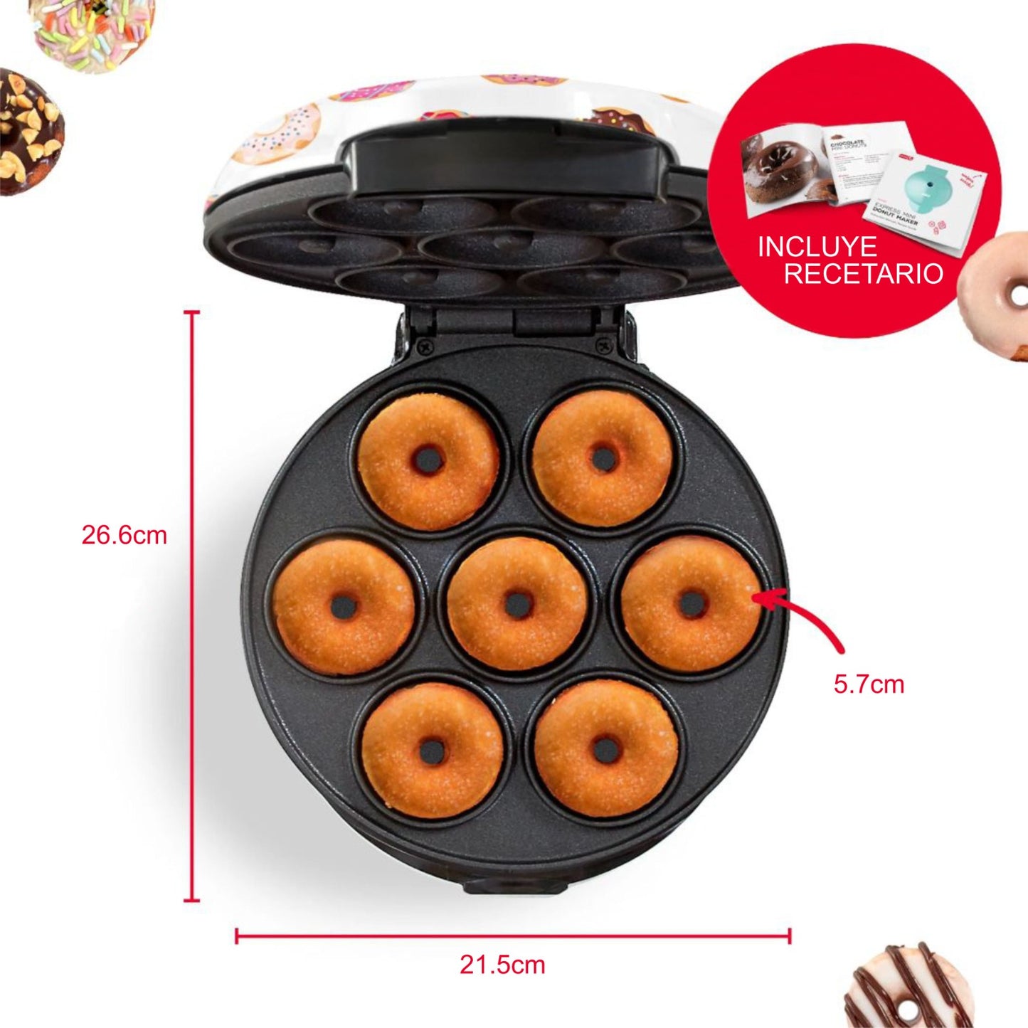 Máquina Para Mini Donas Dash x 7