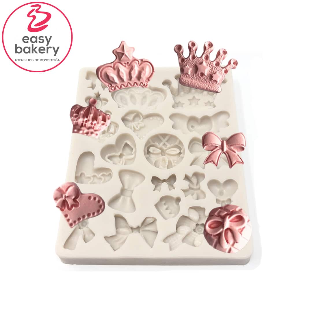 Molde Silicona Coronas Y Moños Pequeños