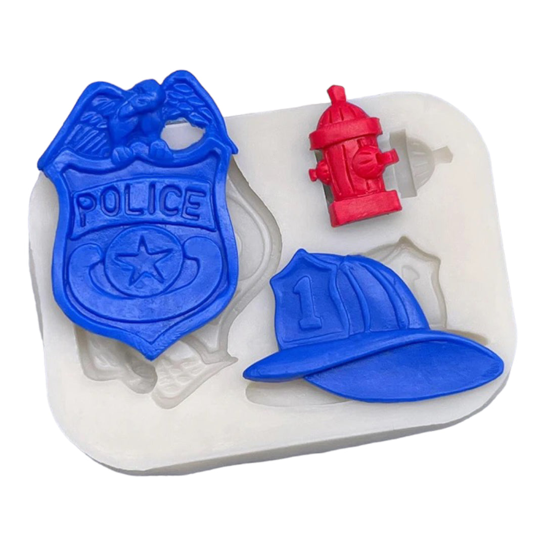 Molde Placa de Policía y Bombero