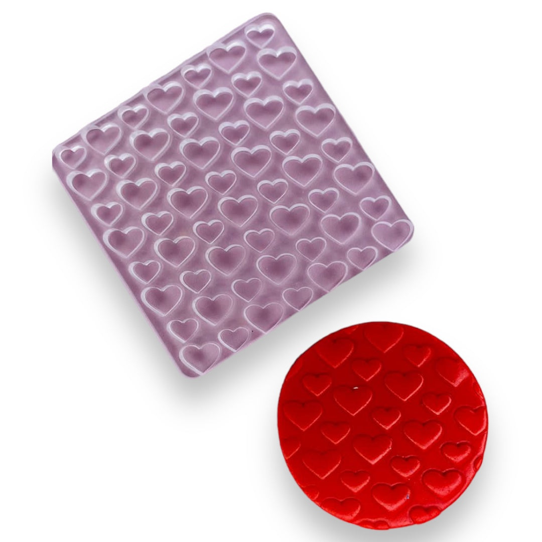 Sello Alto Relieve Multi Corazones