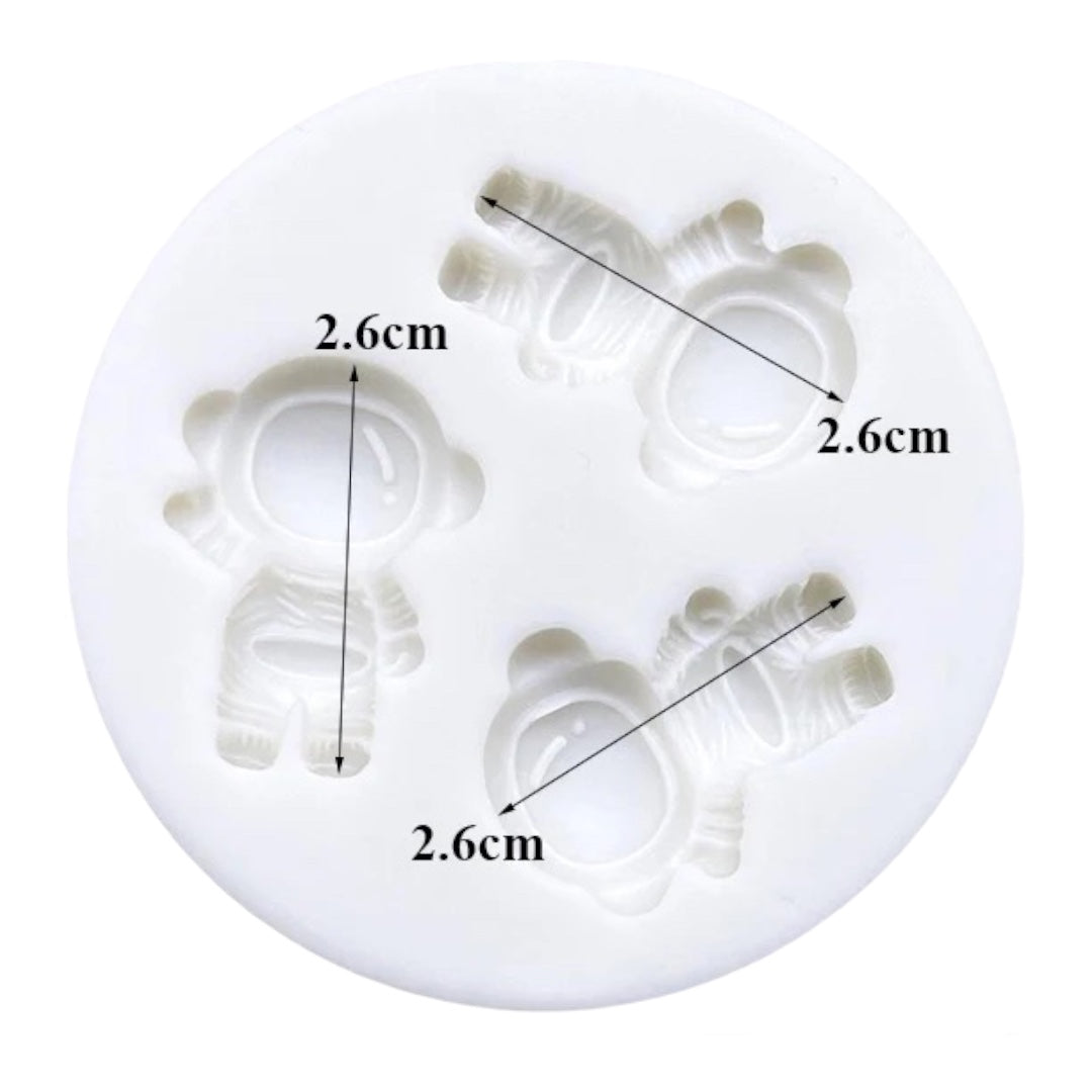 Molde Mini Astronauta x 3