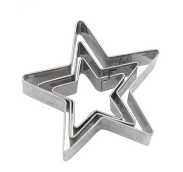 Juego de cortadores Metálicos estrella x 3