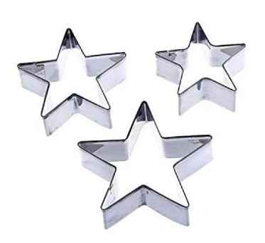 Juego de cortadores Metálicos estrella x 3