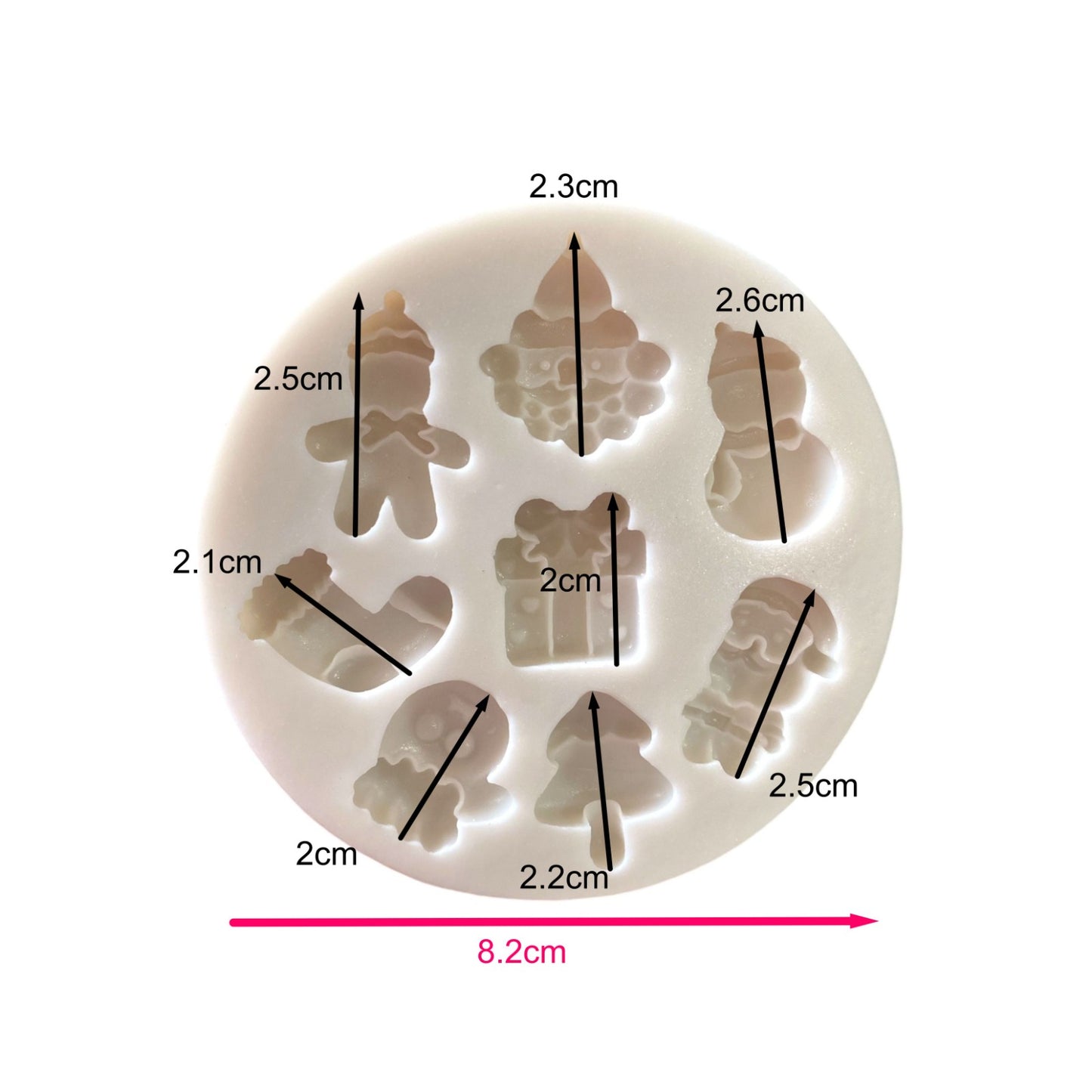 Molde Silicona Mini Navidad Tierna