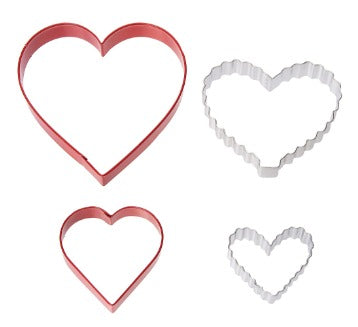 Cortadores metalicos corazón x 4 pcs Wilton