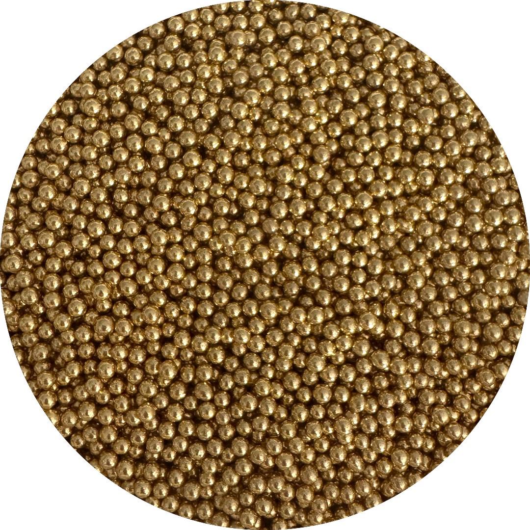 Perlas Doradas Brillantes 3 mm x 50 g
