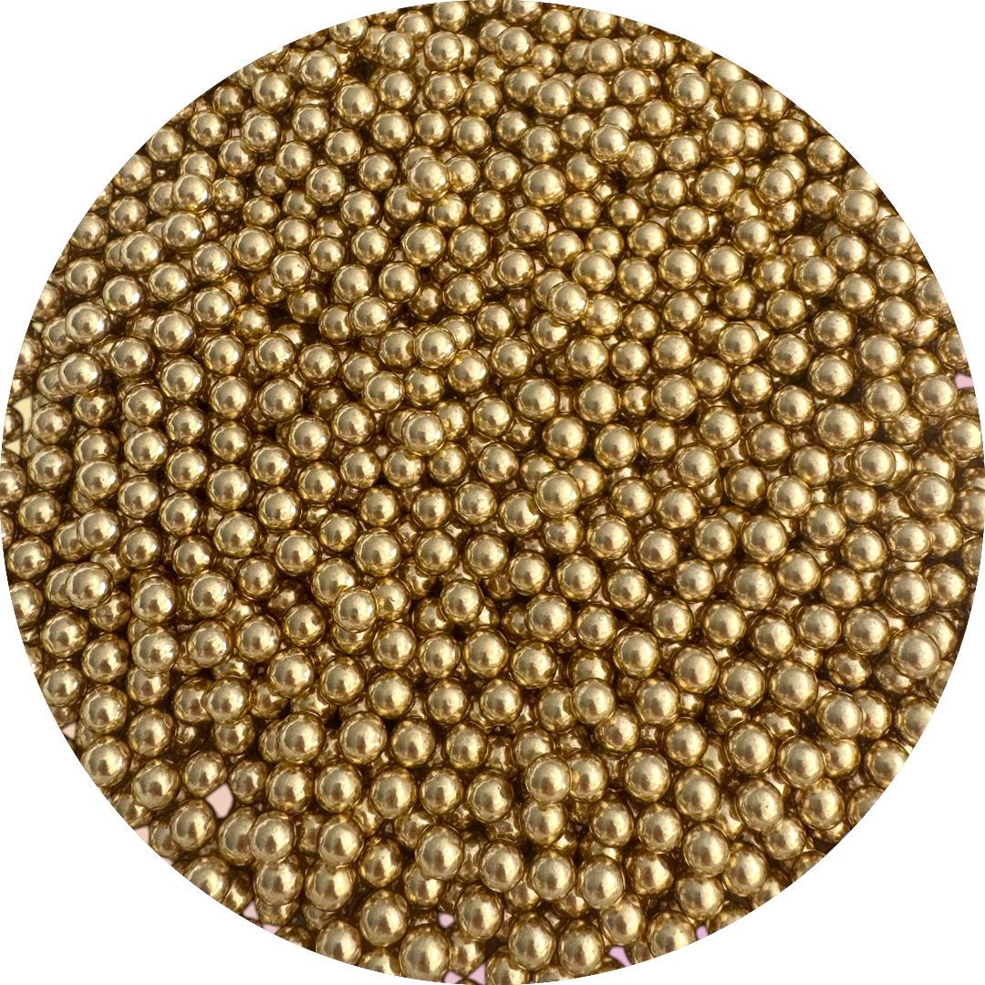 Perlas Doradas Brillantes 6 mm x 50 g