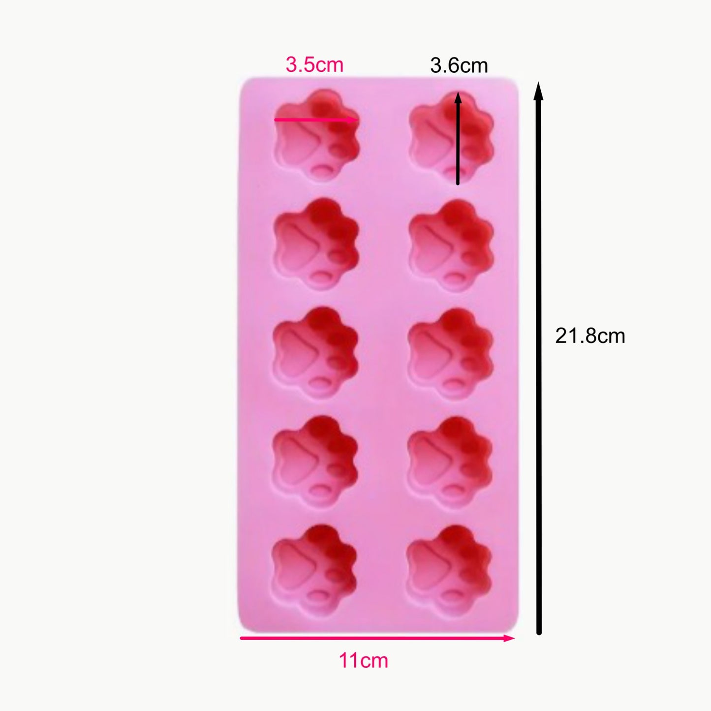 Molde Silicona Huellas X 10 Cavidades