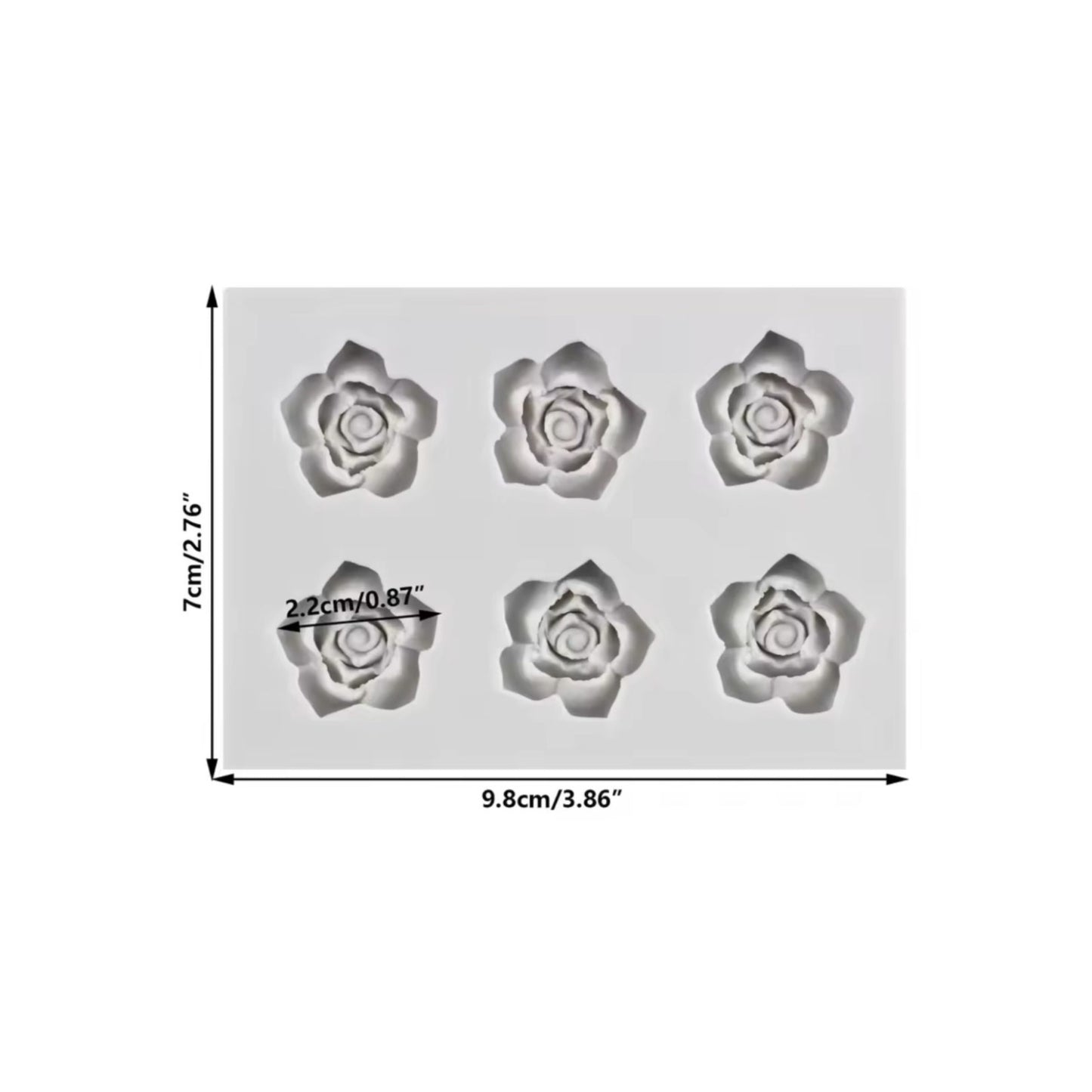 Molde Rosas x 6