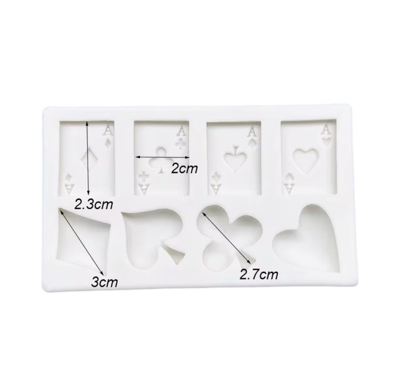 Molde Silicona Mini Cartas de Póker