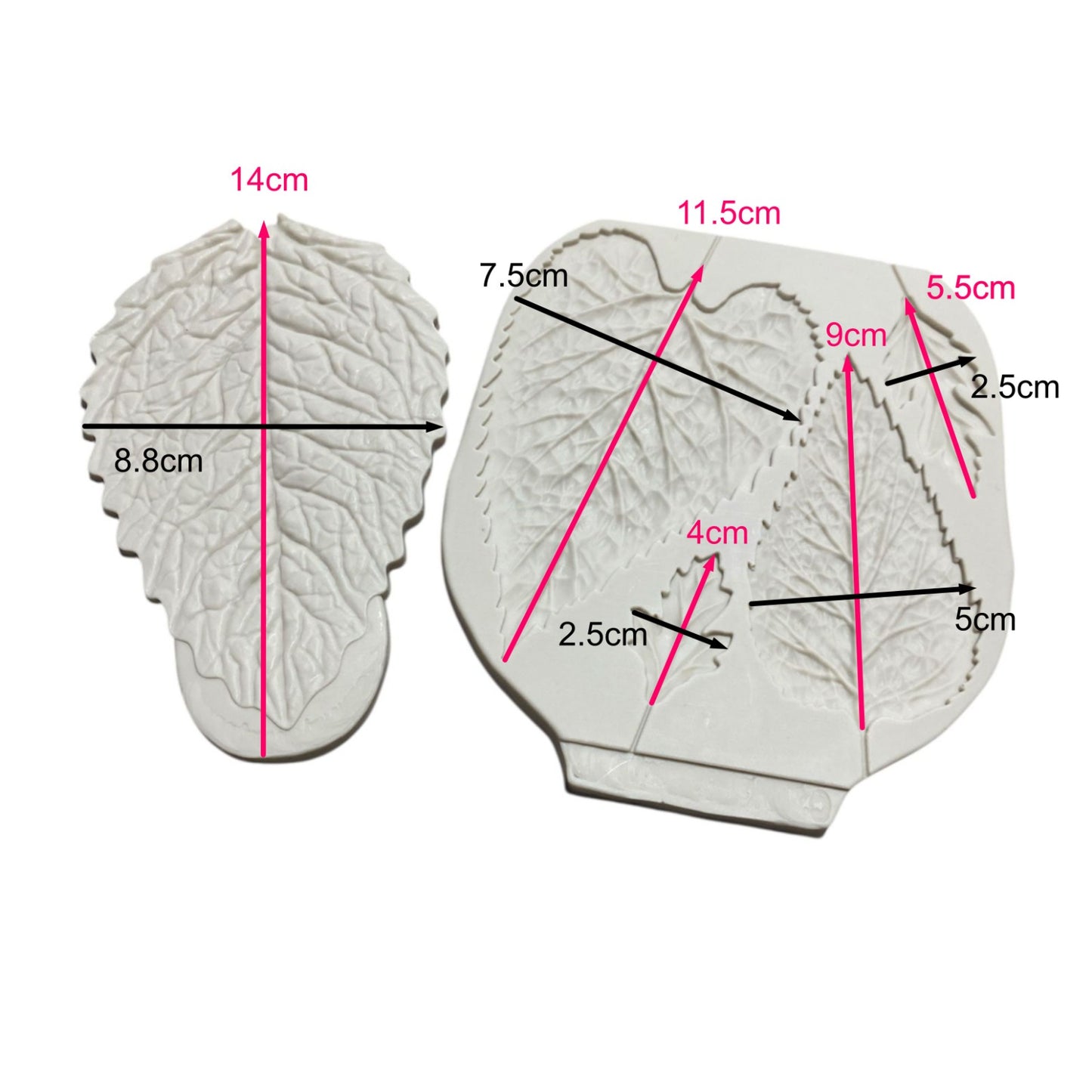 Molde Texturizador en Silicona Hojas Girasol y Margaritas
