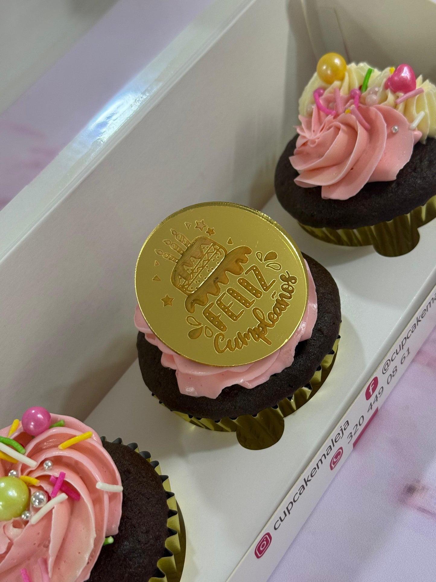 Moneda Acrílico Feliz Cumpleaños X 6 Und