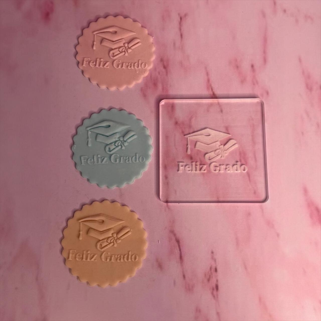 Sello Alto Relieve Feliz Grado