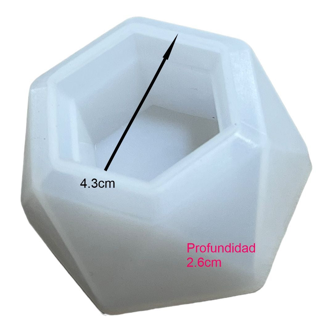 Molde Maceta Geométrica Hexagonal