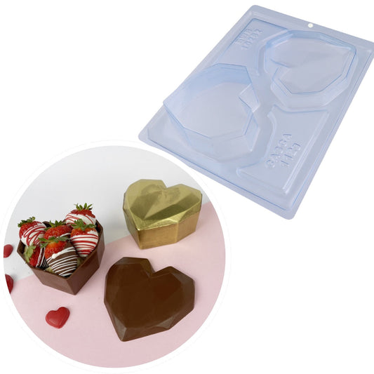 Molde Para Chocolate BWB Joyero Corazón Diamantado