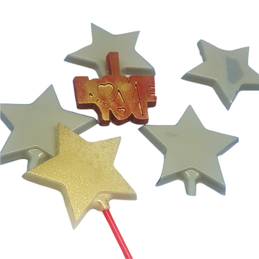 Molde  Para Chocolate BWB Pirulito Estrella Simple