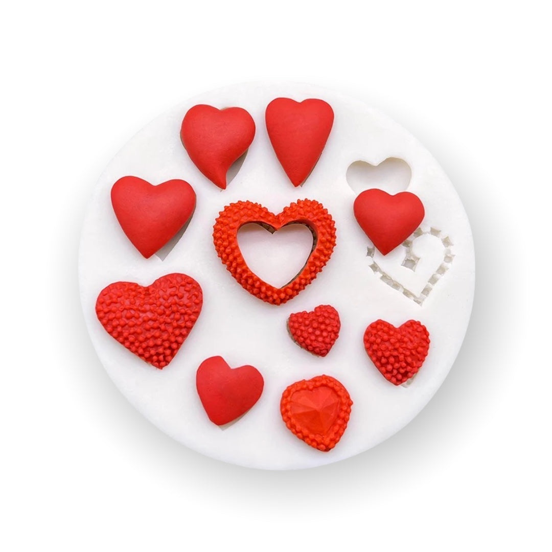 Molde Corazones Detalle Mini x 11