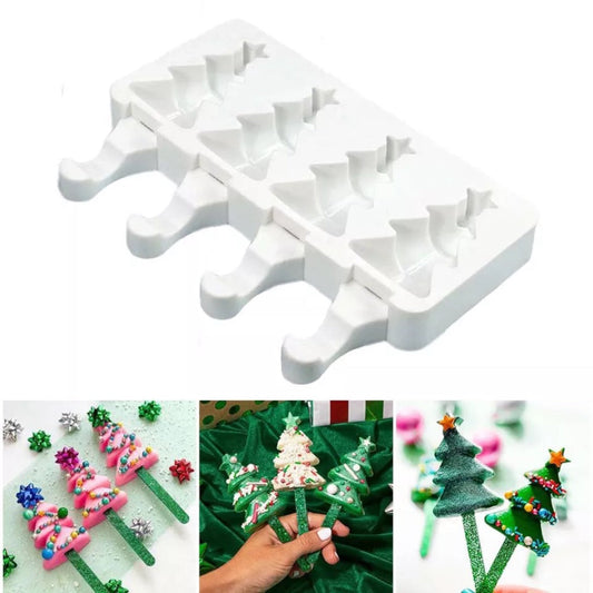 Molde Mini Paleta Árbol De Navidad