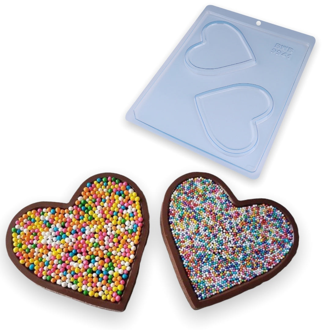 Molde Para Chocolate BWB Placa Corazones x 2 Simple