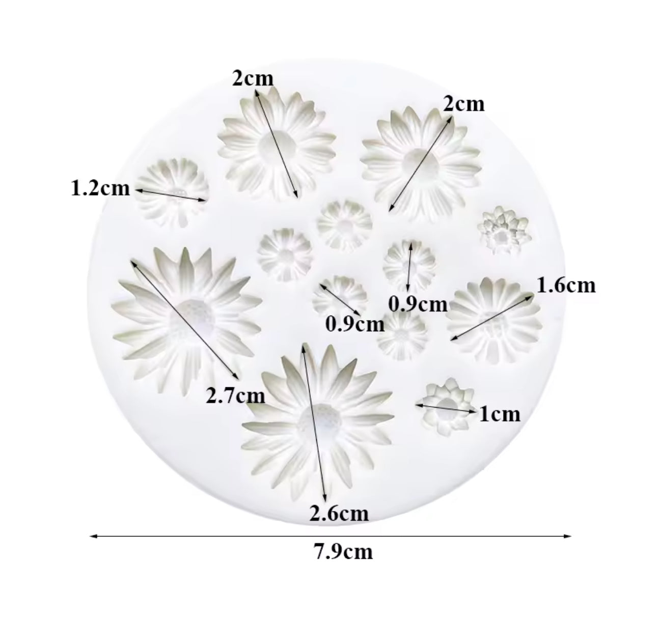 Molde Girasoles Mini x 13