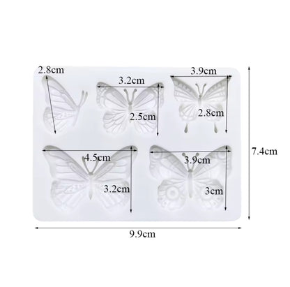 Molde Mariposas x 5