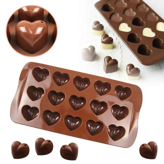 Molde Bombón Corazón x 15