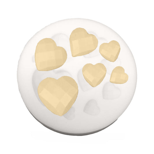 Molde Corazones de Diamante Mini