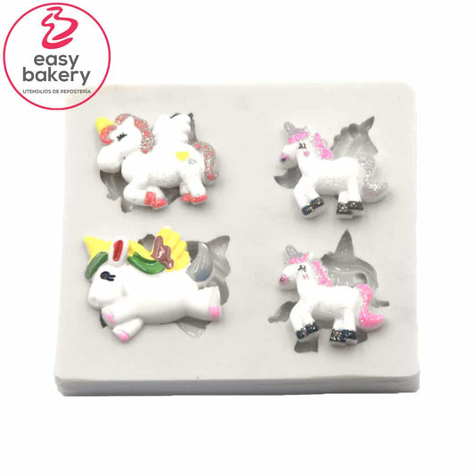 Molde Mini Unicornios  x4