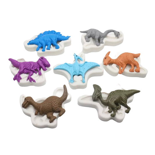 Molde Set de Dinosaurios x7