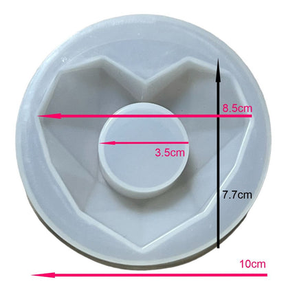 Molde Maceta Corazón Geométrico