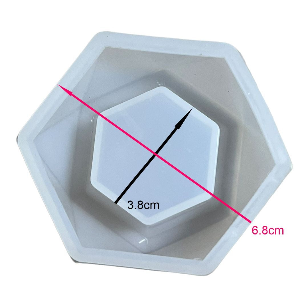 Molde Maceta Geométrica Hexagonal