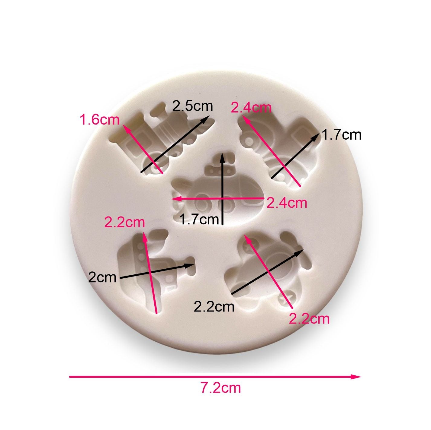 Molde Medios De Transporte Funny x 5