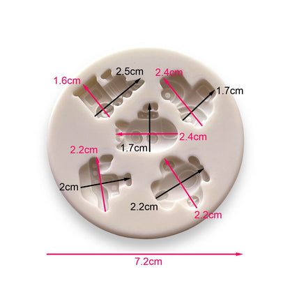 Molde Medios De Transporte Funny x 5