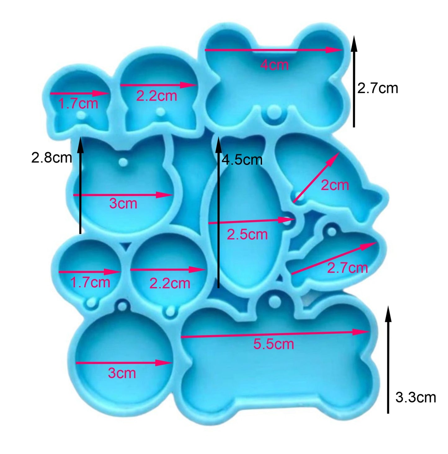 Molde Para Llaveros x 11