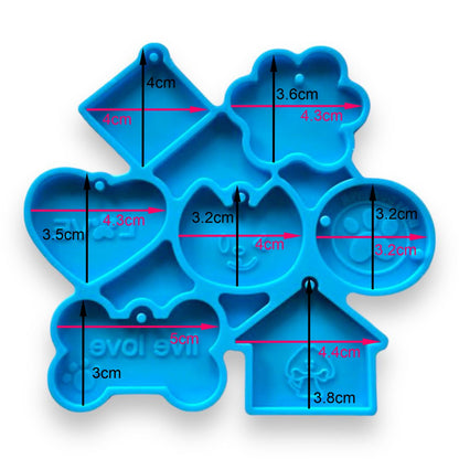 Molde Para Llaveros x 7