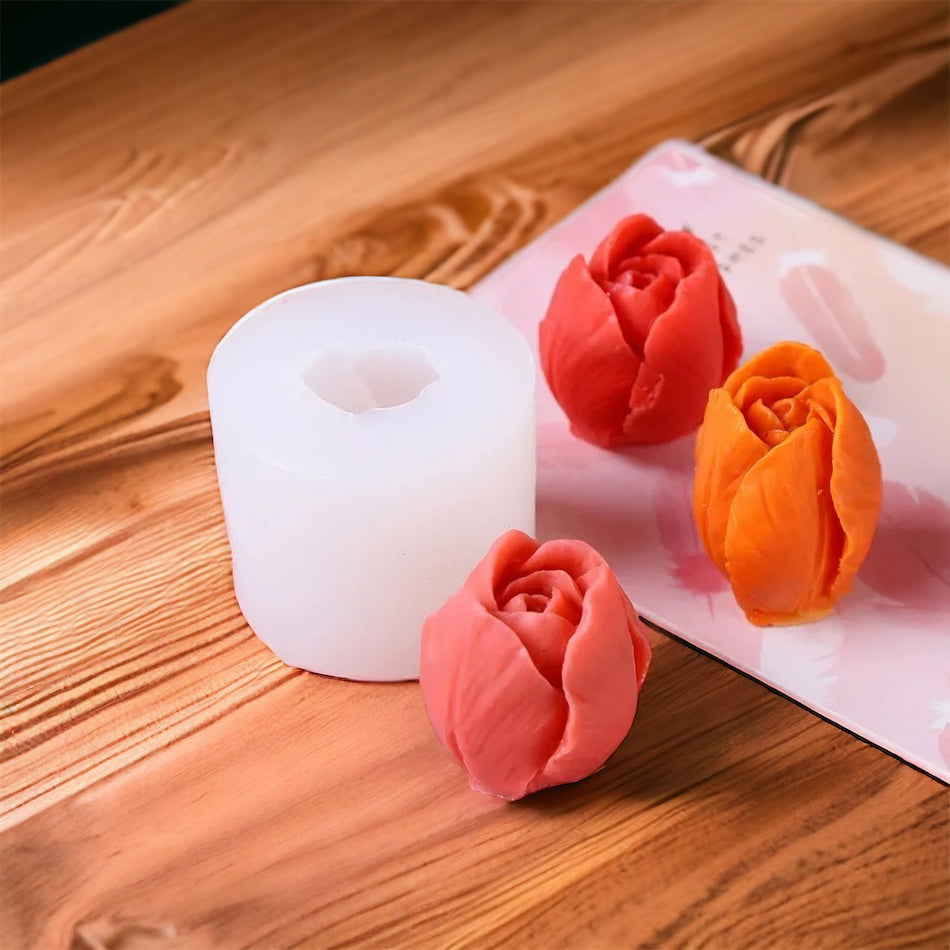 Molde En Silicona Suave Tulipán 3D #2