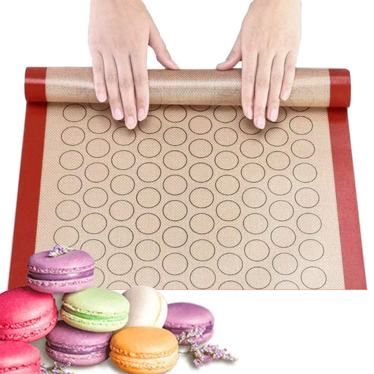 Tapete Siliconado De Horneo Grande Con Guías Para Macarons