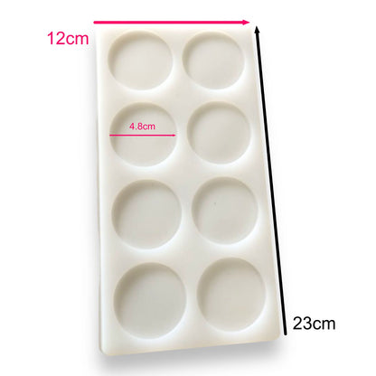 Tapete De Silicona Monedas Lisas x 8