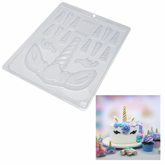 Molde simple para chocolate BWB topper unicornio #2