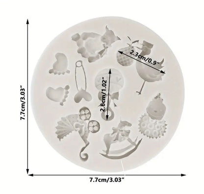 Molde Silicona Baby Shower Mini