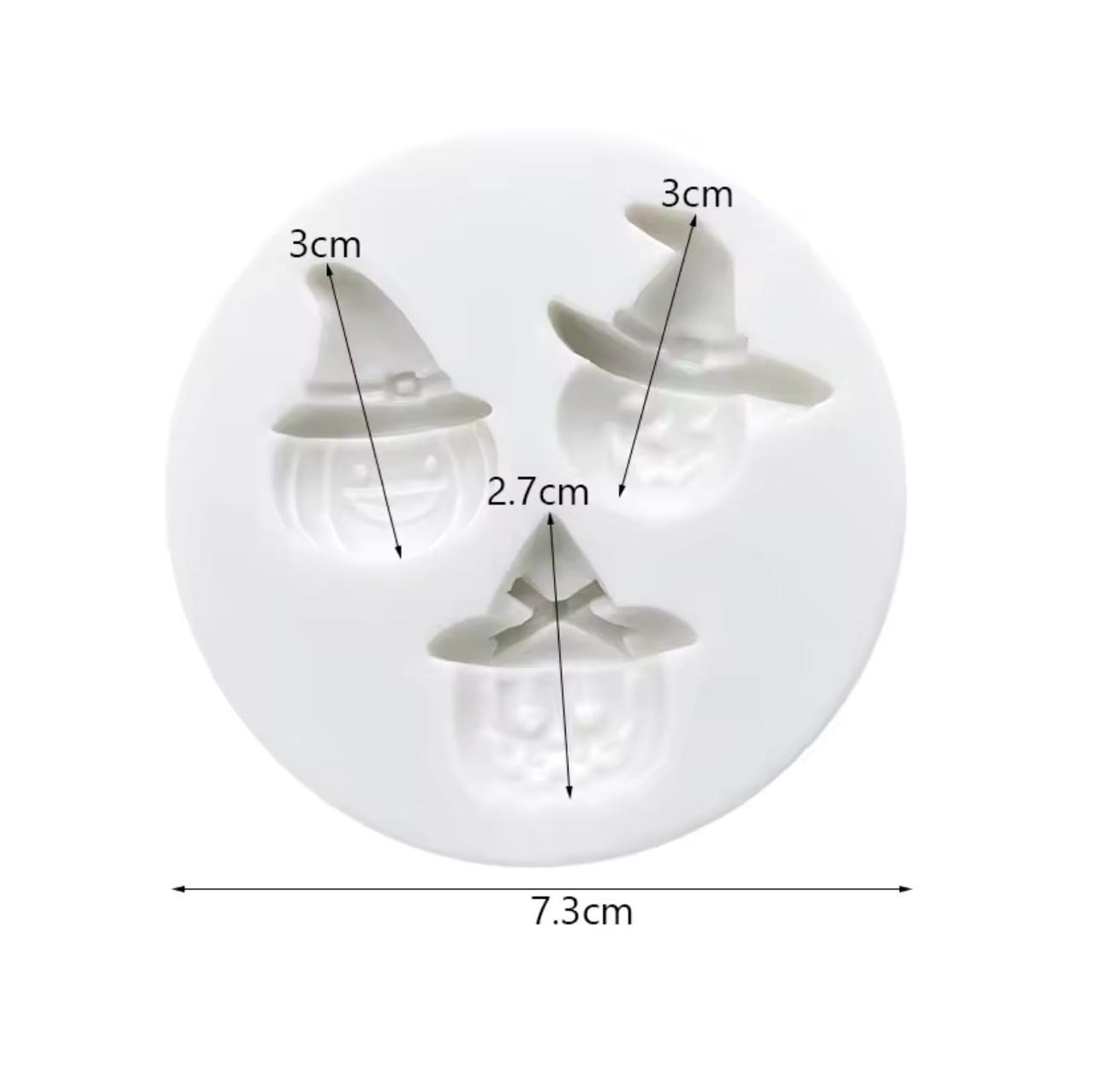 Molde Silicona Calabazas X 3